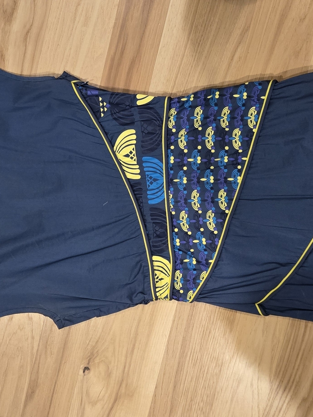 Skunkfunk Navy Dress With Fun Piping And Pattern Sz SM